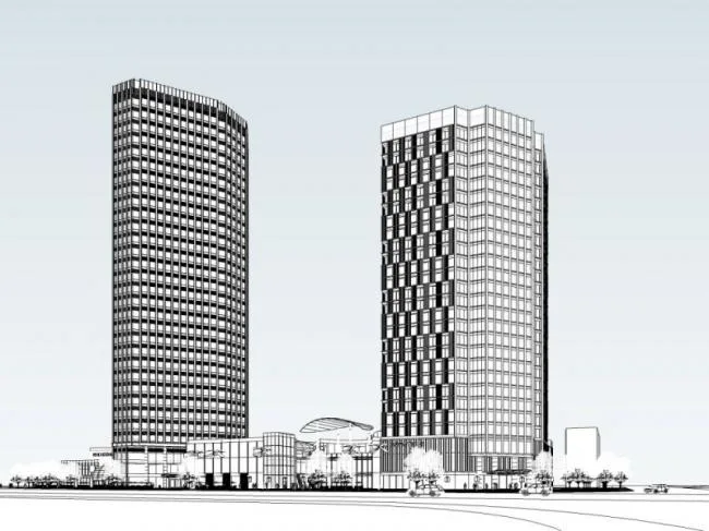 Sketchup综合体模型|超高层商业综合体，办公，居住，现代风格