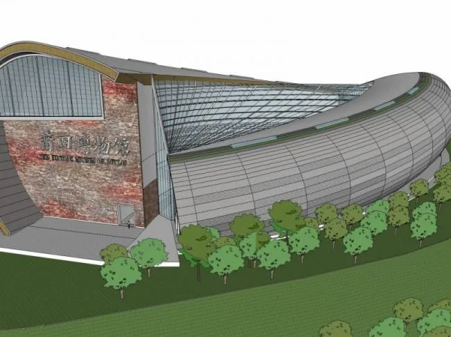 Sketchup文化模型|多层博物馆，文化建筑，现代风格