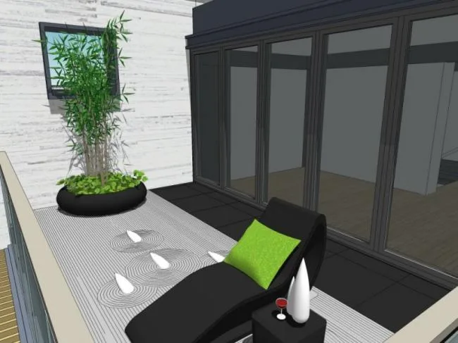 Sketchup景观模型|别墅庭院景观，新中式风格
