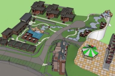 Sketchup景观模型|山庄景观，新中式风格-BIM建筑网