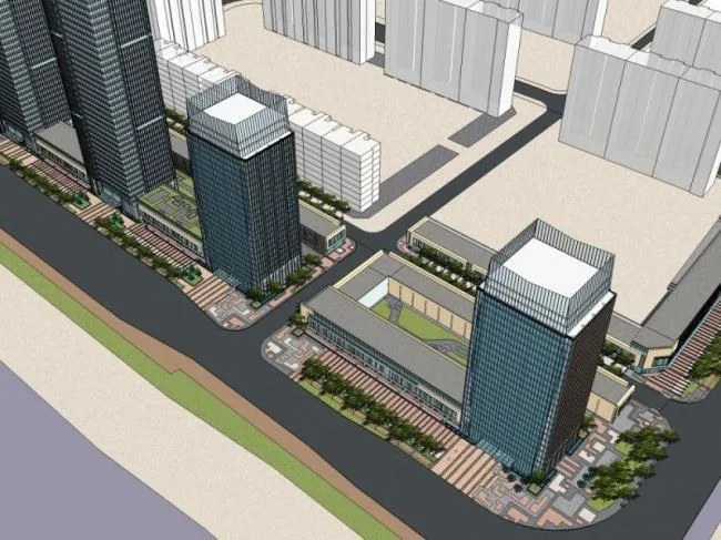 Sketchup景观模型|商业景观，现代风格