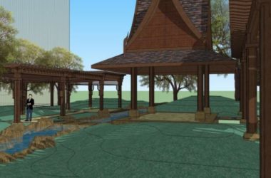 Sketchup景观模型|廊架景观，新中式风格-BIM建筑网