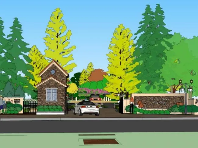 Sketchup景观模型|小区景观，住宅景观，现代风格