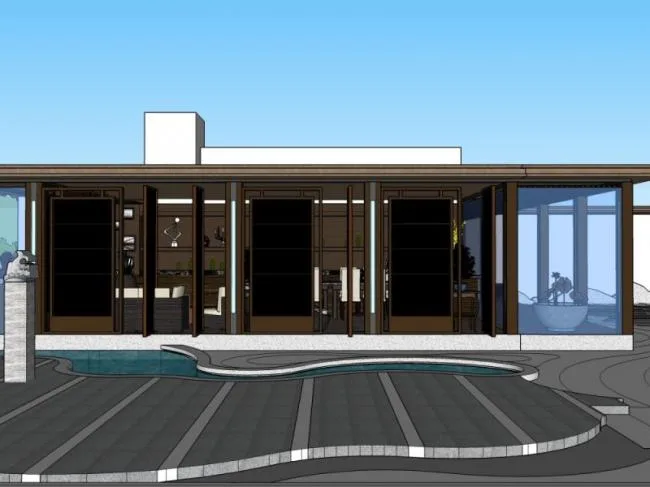Sketchup景观模型|屋顶花园景观，中式风格