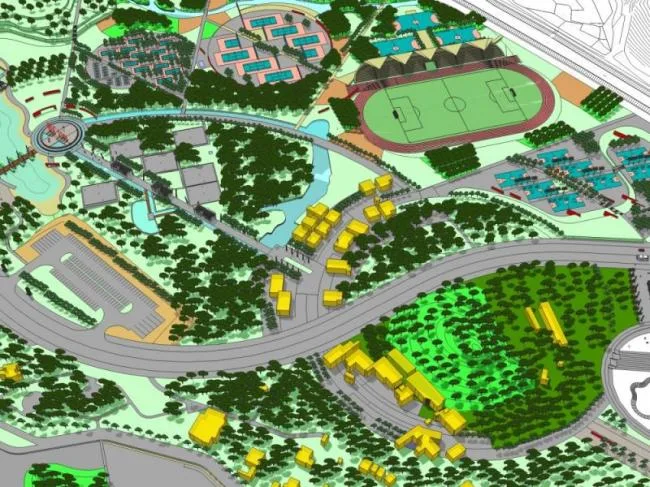 Sketchup景观模型|公园景观，现代风格