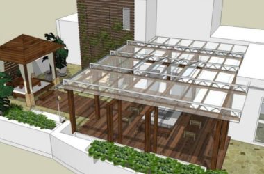 Sketchup景观模型|屋顶花园景观，现代风格-BIM建筑网