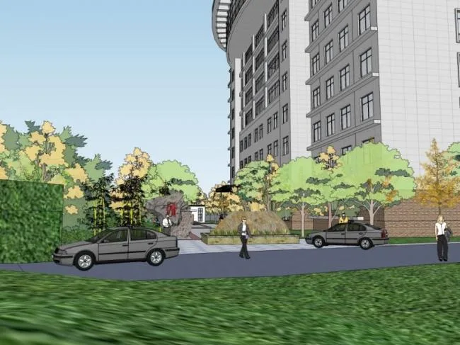 Sketchup景观模型|办公景观，现代风格