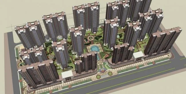 Sketchup景观模型|小区景观，住宅景观，现代风格