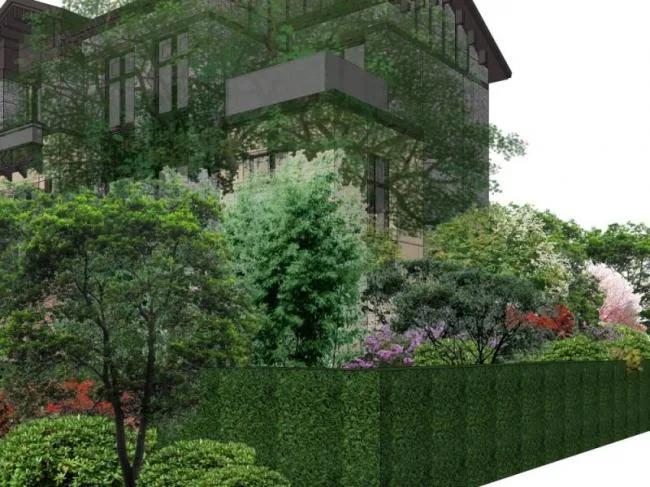 Sketchup景观模型|别墅景观，庭院景观，别墅庭院，中式风格