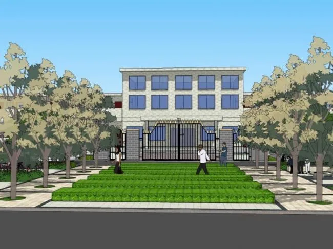 Sketchup景观模型|街头景观，公园景观，街头公园，现代风格