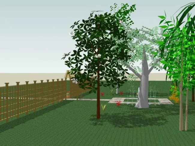 Sketchup景观模型|公园景观，现代风格