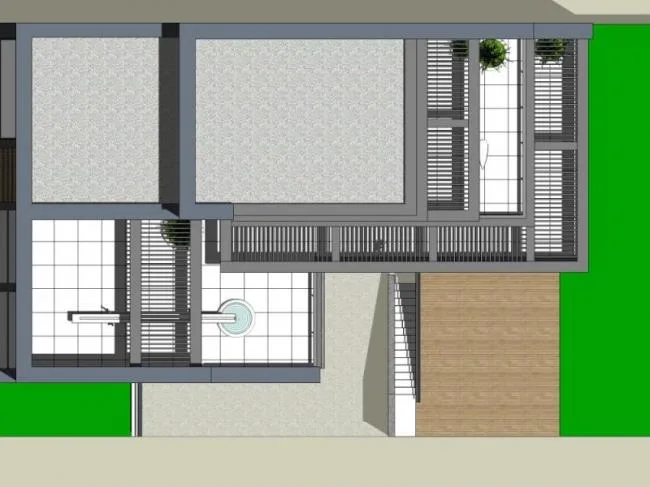 Sketchup景观模型|别墅景观，庭院景观，现代风格
