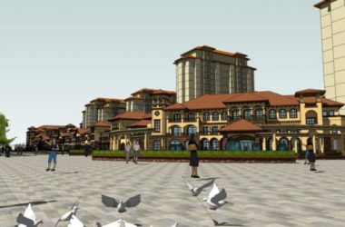 Sketchup商业模型|商业街，西班牙古典风格-BIM建筑网