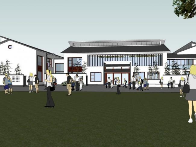 Sketchup商业模型|低层会所，中式风格