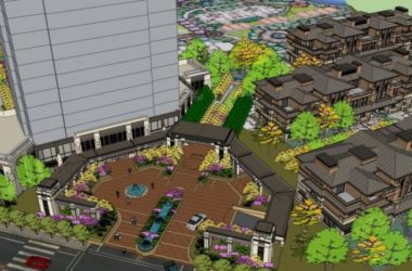 Sketchup景观模型|小区入口景观，古典风格-BIM建筑网