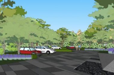 Sketchup景观模型|售楼处景观，住宅景观，现代风格-BIM建筑网