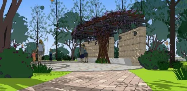 Sketchup景观模型|小区景观，住宅景观，欧式风格，古典风格