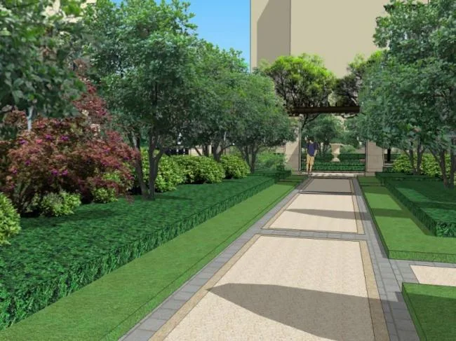 Sketchup景观模型|住宅景观，庭院景观，西班牙风格，古典风格