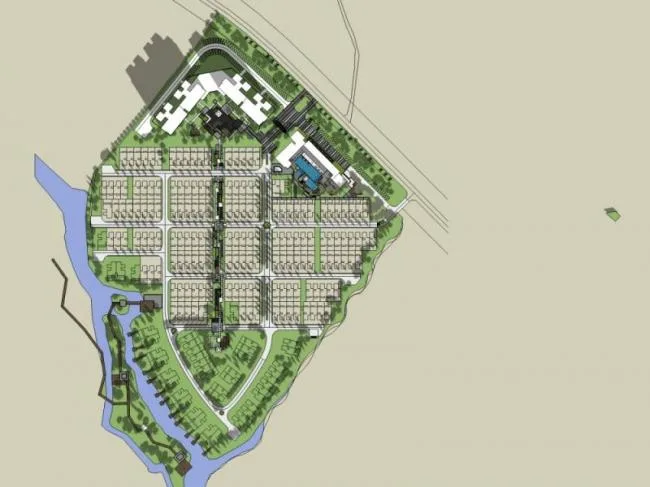 Sketchup景观模型|小区景观，住宅景观，现代风格