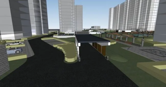 Sketchup景观模型|小区景观，住宅景观，现代中式风格