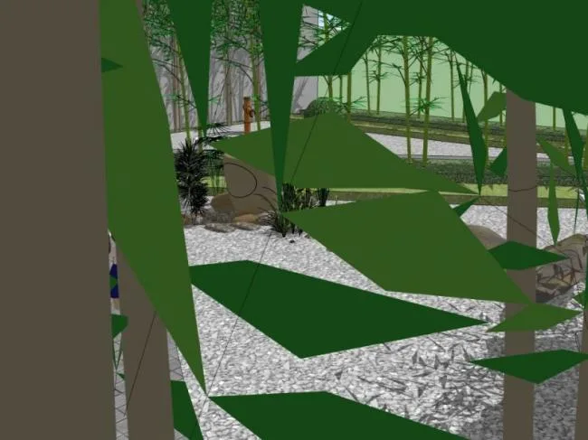 Sketchup景观模型|游园景观，现代中式风格