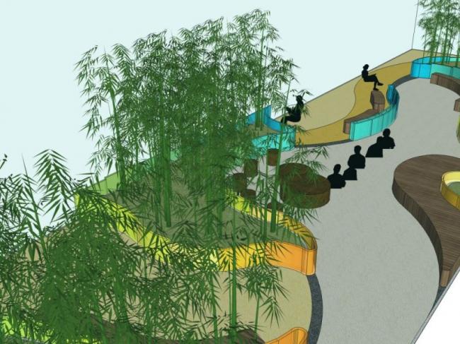 Sketchup景观模型|庭院景观，现代风格