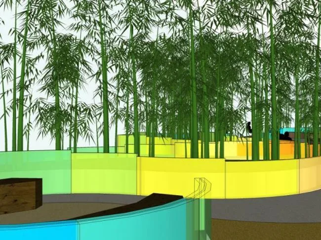 Sketchup景观模型|庭院景观，现代风格