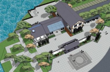 Sketchup景观模型|滨水景观，现代中式风格-BIM建筑网