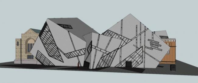 Sketchup文化模型|多层博物馆，现代风格，皇家安大略博物馆，丹尼尔·里伯斯金，文化建筑