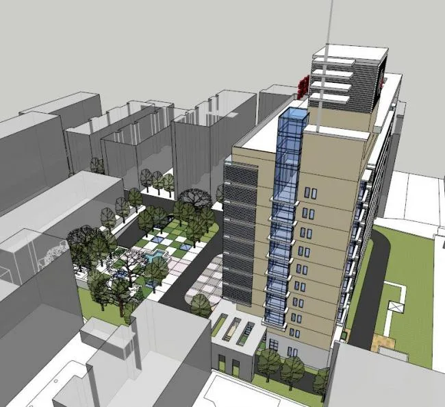Sketchup景观模型|医院景观，医疗景观，现代风格