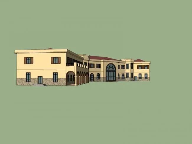 Sketchup商业模型|低层会所，古典风格