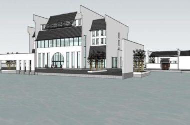 Sketchup商业模型|多层会所，现代中式风格-BIM建筑网