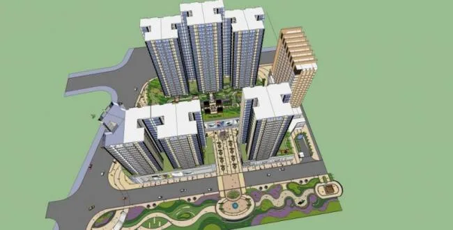 Sketchup景观模型|商业景观，住宅景观，现代风格