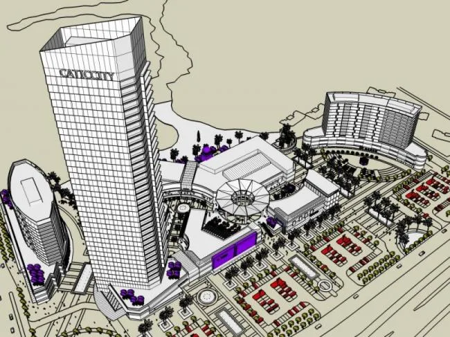 Sketchup综合体模型|超高层商业综合体，酒店，办公，住宅，现代风格