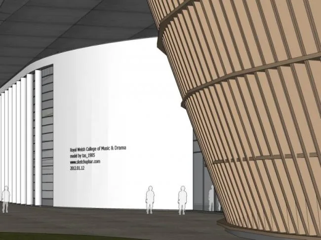 Sketchup文化模型|多层音乐馆，文化建筑，现代风格