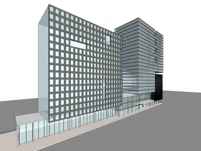 Sketchup综合体模型|高层商业综合体，办公，现代风格