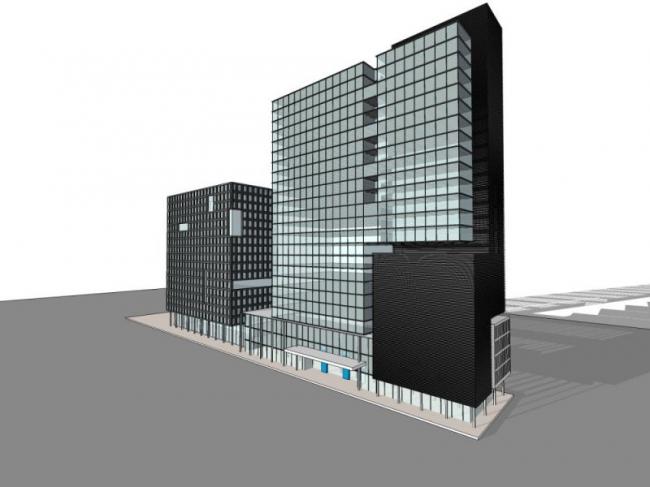 Sketchup综合体模型|高层商业综合体，办公，现代风格