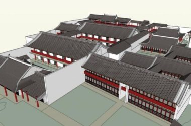 Sketchup古建筑模型|多层园林，中式风格-BIM建筑网