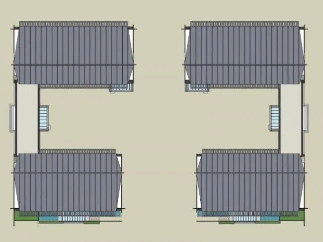 Sketchup文化模型|多层老干部活动中心，文化建筑，中式风格