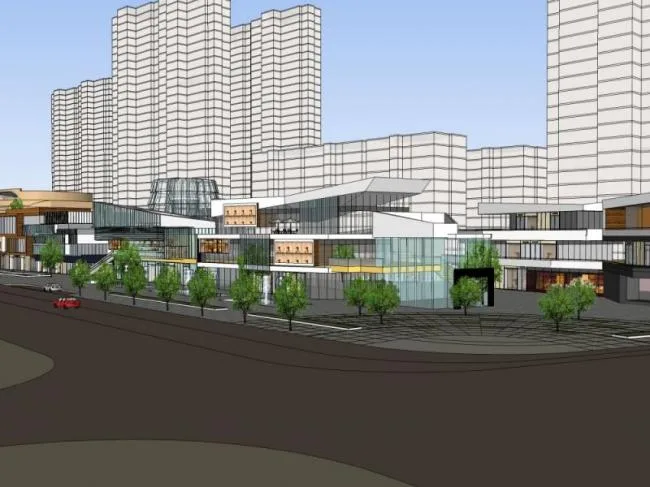 Sketchup商业模型|多层商业步行街，现代风格