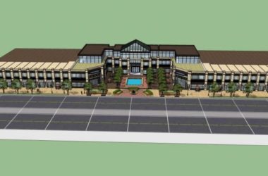 Sketchup商业模型|低层商业建筑，现代风格-BIM建筑网