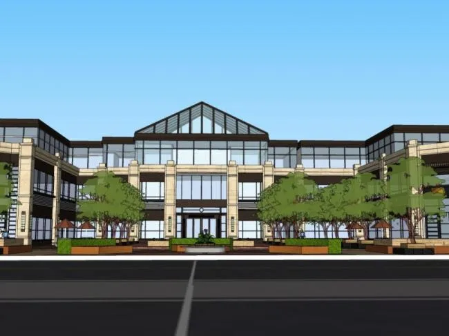 Sketchup商业模型|低层商业建筑，现代风格