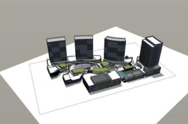 Sketchup综合体模型|多高层商业综合体，住宅，办公，现代风格-BIM建筑网