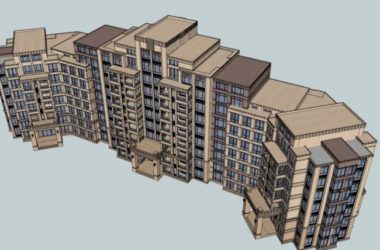 Sketchup住宅模型|多层住宅，居住建筑，古典风格-BIM建筑网