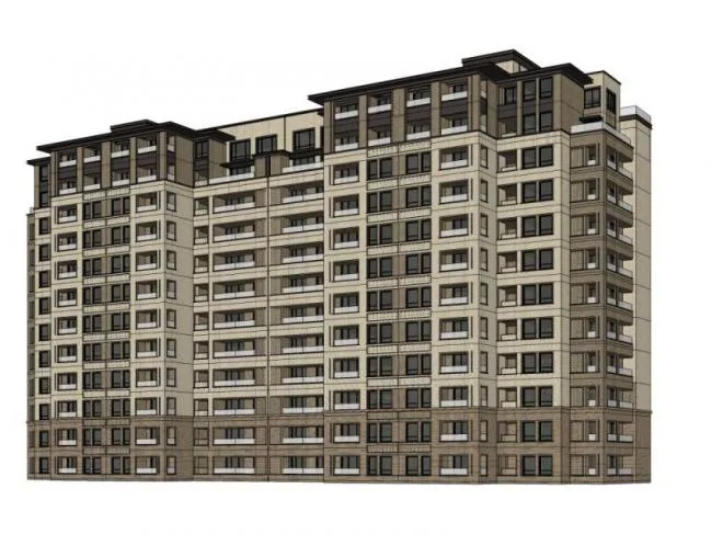 Sketchup住宅模型|高层住宅，现代风格