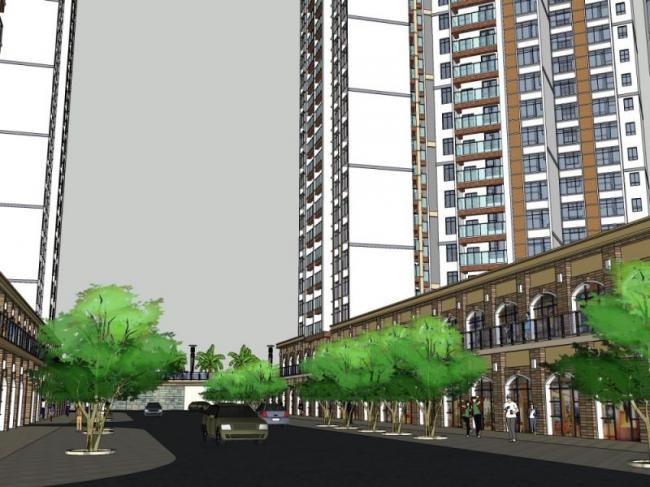 Sketchup住宅模型|超高层住宅，现代风格