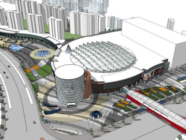 Sketchup综合体模型|多层商业综合体，现代风格