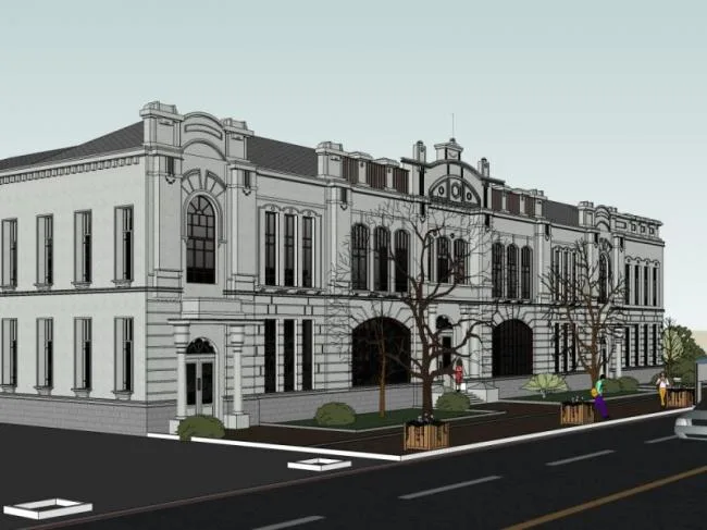 Sketchup学校模型|多层小学学校，校园教育建筑，古典风格