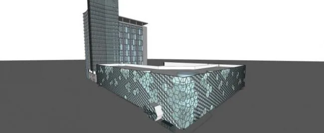 Sketchup综合体模型|多高层商业综合体，住宅，办公，现代风格