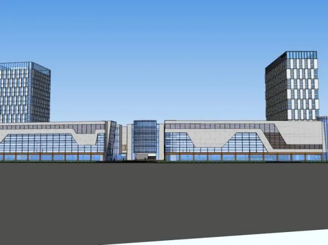 Sketchup综合体模型|多高层商业综合体，办公，现代风格